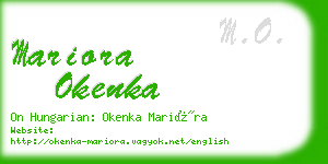 mariora okenka business card